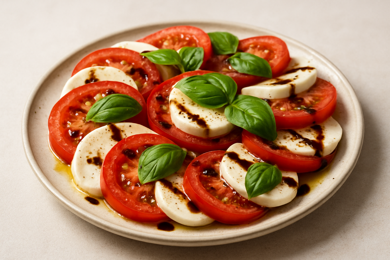 caprese salad with balsamic drizzle