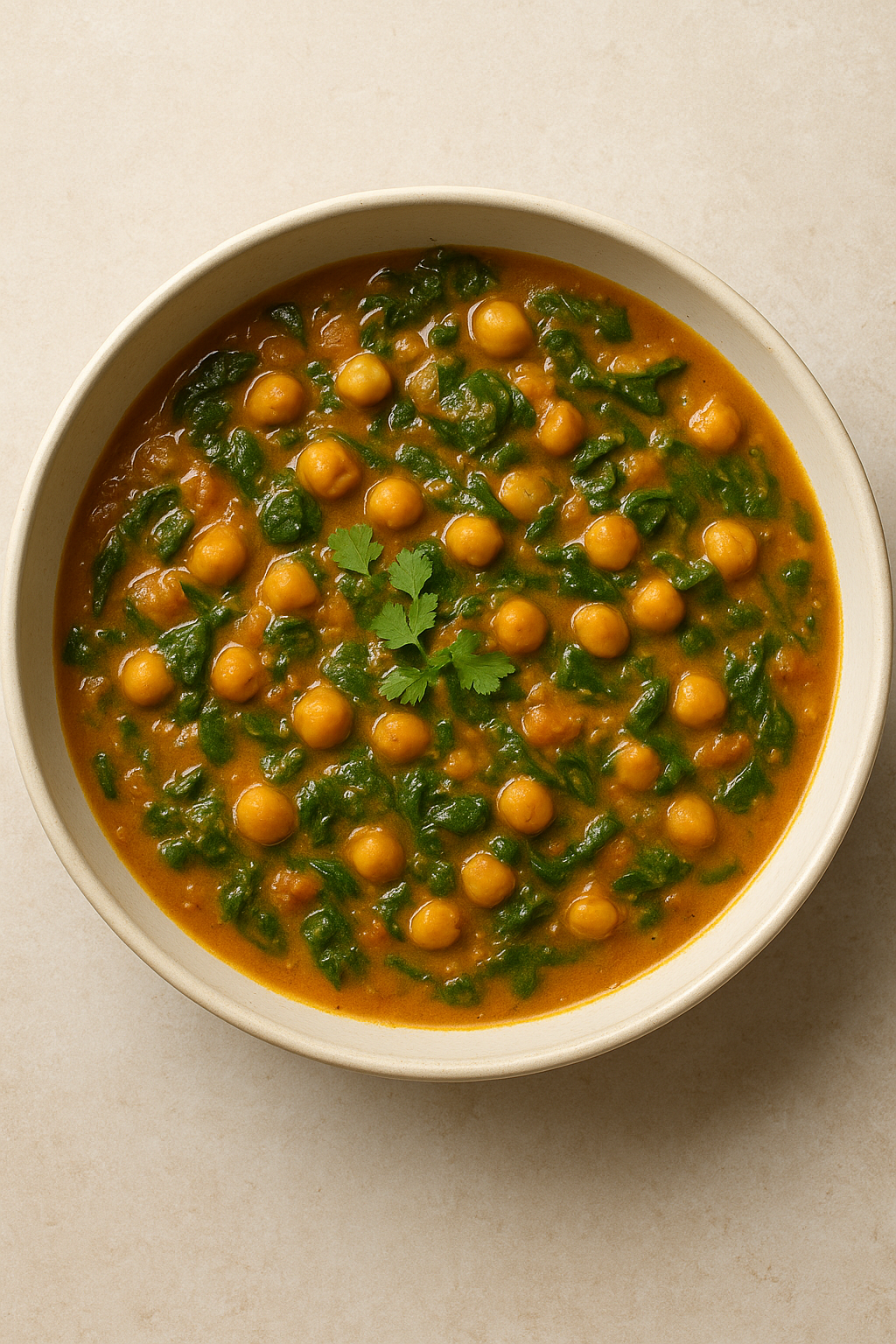 chickpea and spinach curry