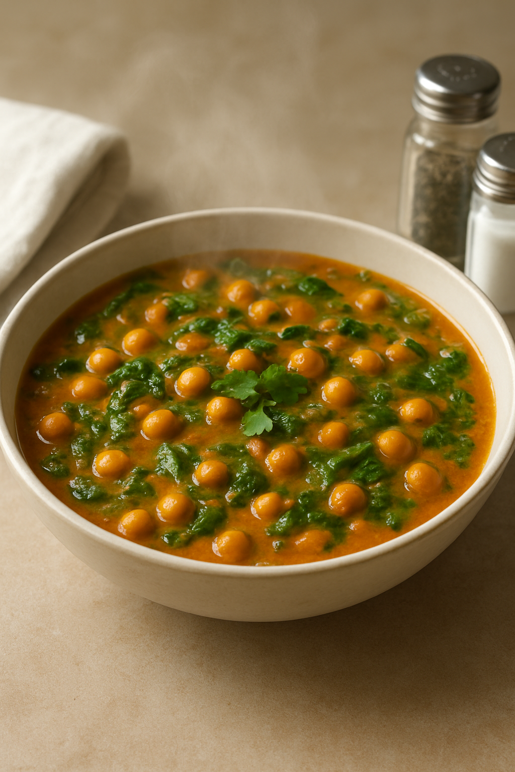 chickpea and spinach curry